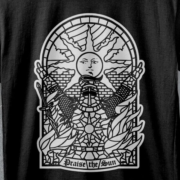 Dark Souls Praise The Sun Iconic Game Graphic Fantasy Adventure T-Shirt 165 - Picture 2 of 5